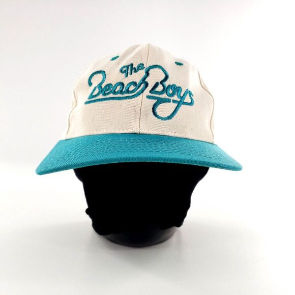 Vintage The Beach Boys Band Music Snapback Hat Cap Teal/Off White KC Tag - Picture 3 of 16